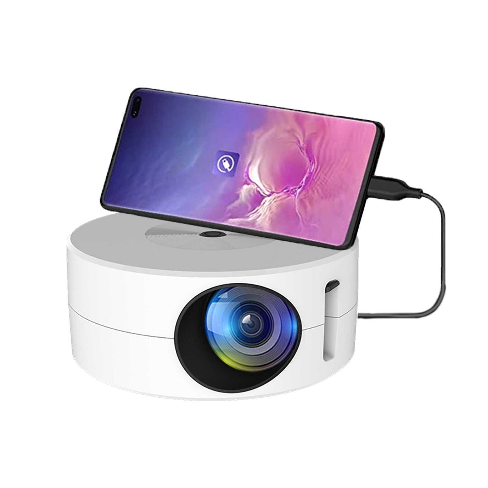 Ménage portable petit téléphone mobile filé même écran projecteur