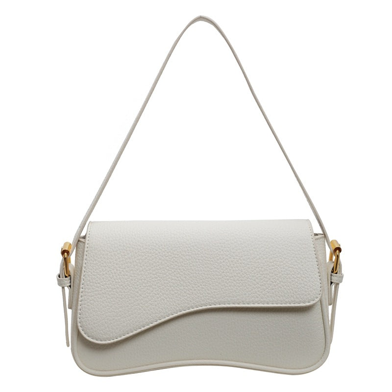 Sac transversal élégant à épaule unique de couleur solide rétro