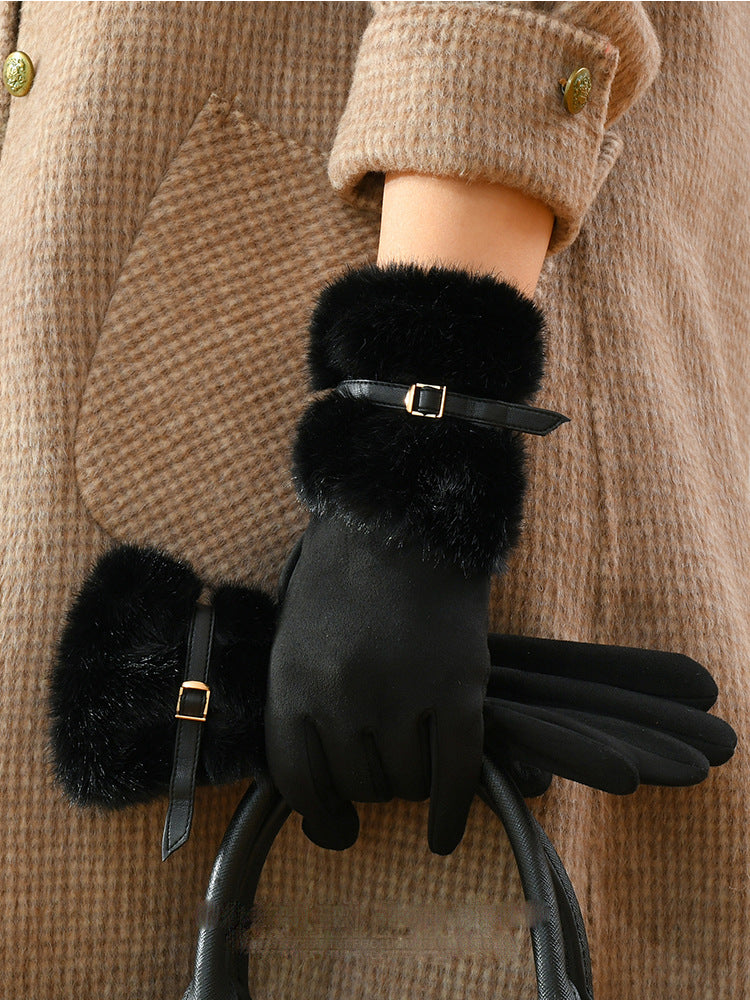 Gants de conduite avec un linge de polaire pour plus chaud et l'isolation