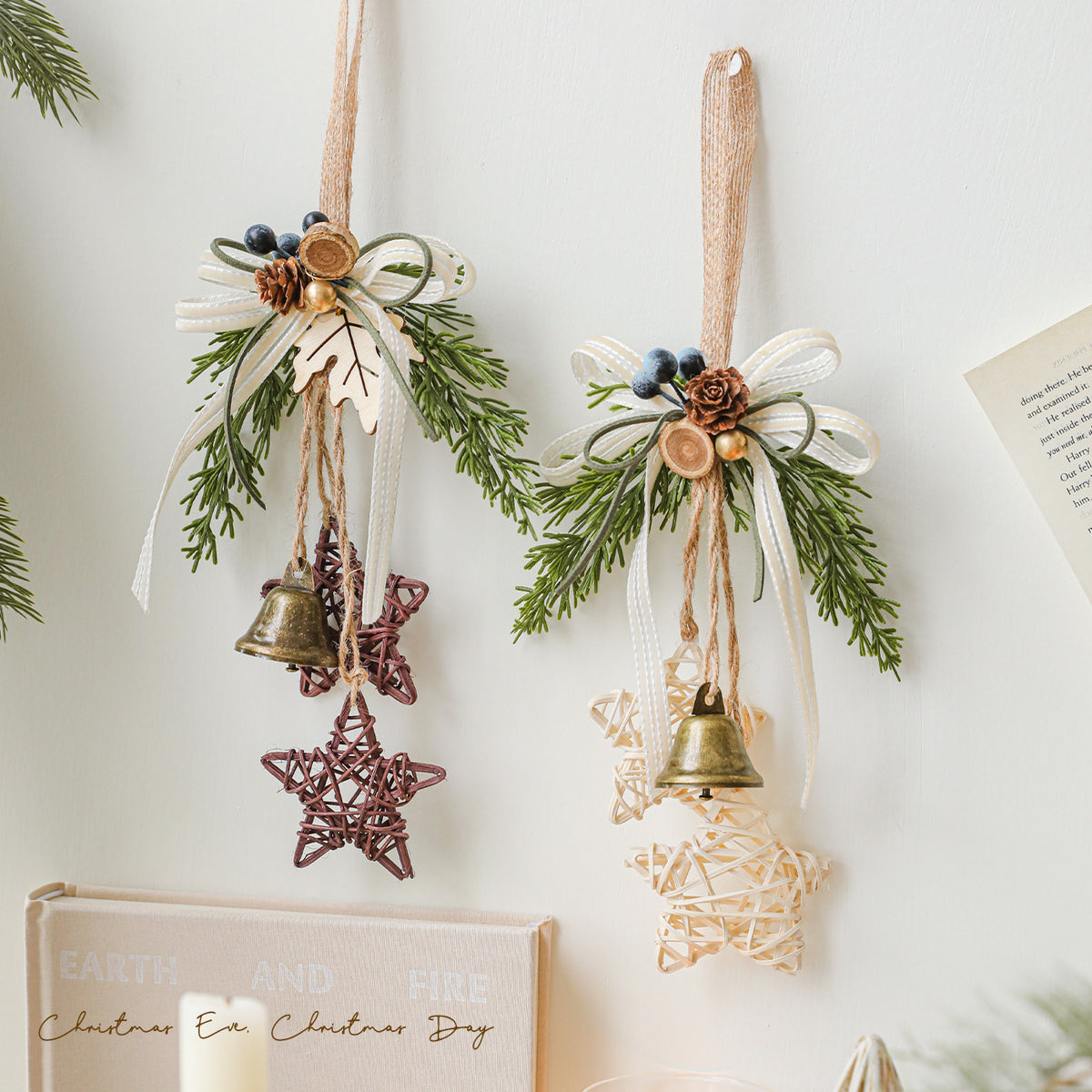 Décorations de Noël Porte suspendu pendentif Bell
