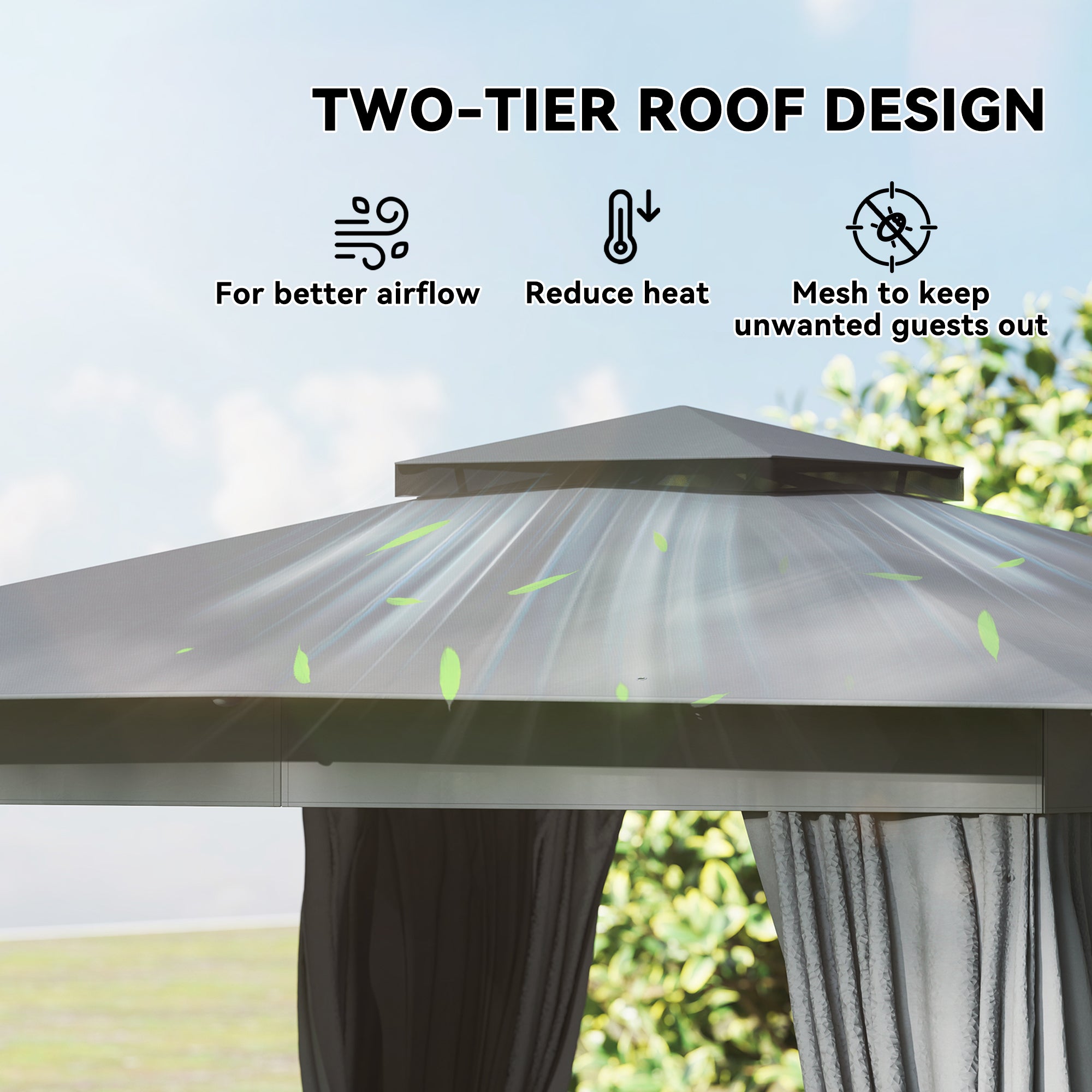 10 x 12 Patio extérieur Gazebo