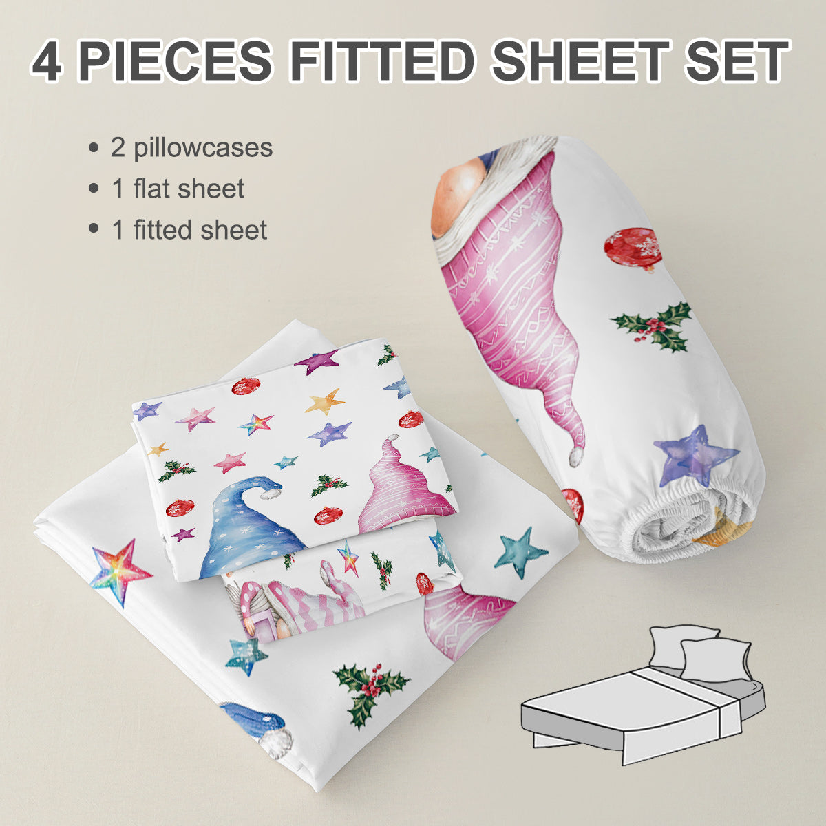 Feuille plate de Noël Ensemble de Noël Snowman Feuilles pour les enfants Adolescents Filles d'hiver Snowflakes Chr