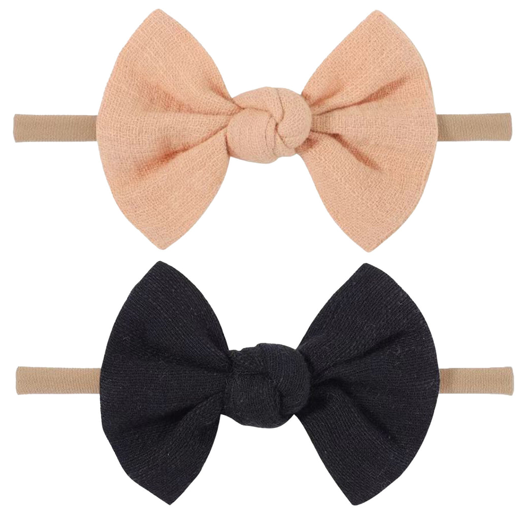 Bandes de tête douces Bébé filles Nylon Bande de tête avec cheveux Bow bandes de cheveux Accessoires pour cheveux pour Newb