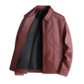 Veste de motard en cuir PU pour hommes