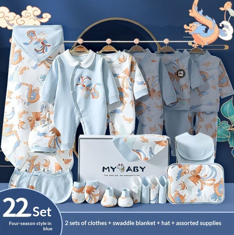 Boîte cadeau de vêtements de bébé en coton pur Ensemble complet d'articles cadeaux