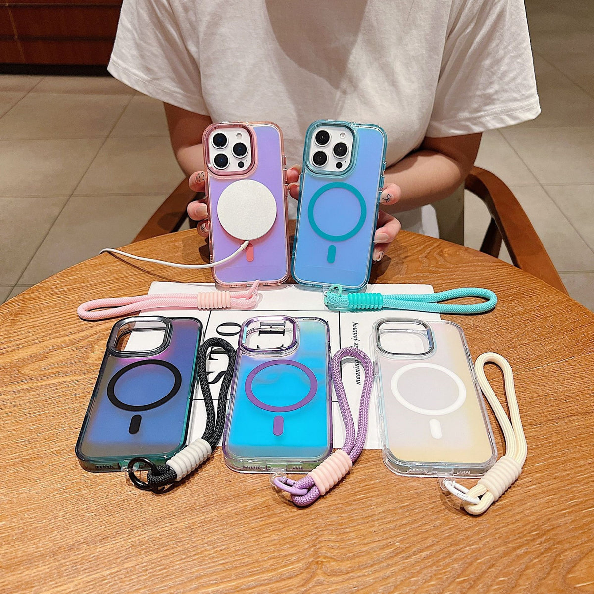 Étui de téléphone Chameleon Ombre Léger Tout inclus résistant à la chute transparent