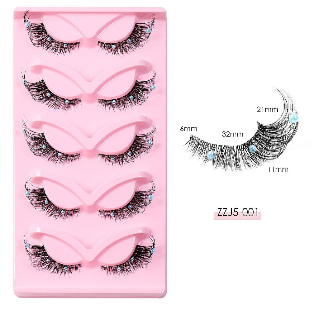 5 paires de faux cils cils Cluster d'extension
