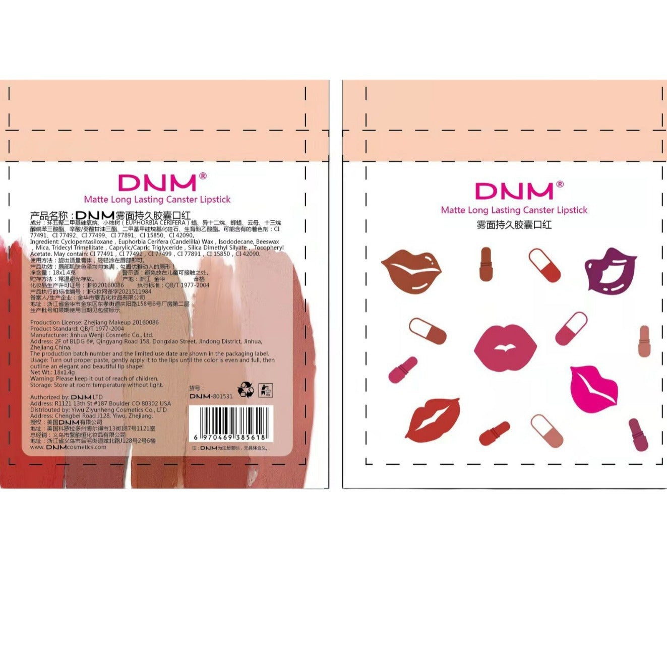Set de rouge à lèvres élégant Mini Matte Capsule
