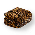 Classique Leopard-print Flannel Blanket Style moderne