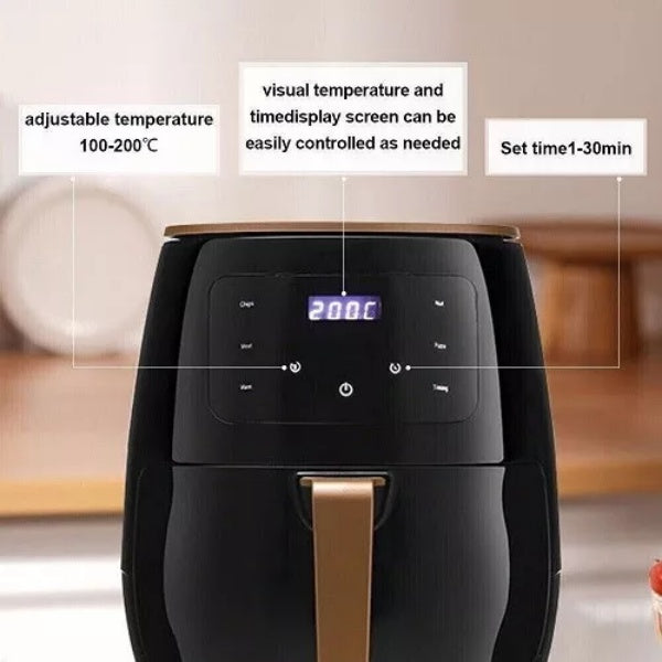 6L Air Fryer Grande capacité écran tactile numérique Mulitifonction huile cuisine gratuite