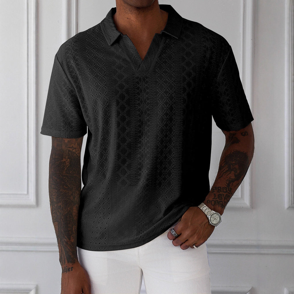 Casual élégant hommes Hollow-out haut court