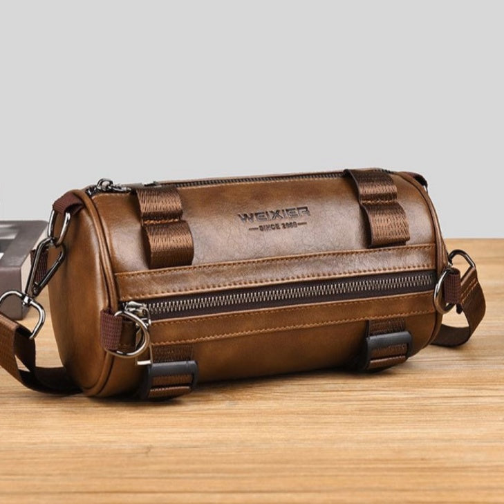 Grand-capacité Waterproof Crossbody à la mode Casual PU Sac pour Homme