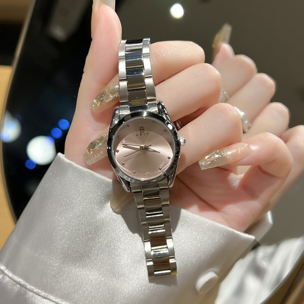 Montre bracelet en acier pour femmes exquises