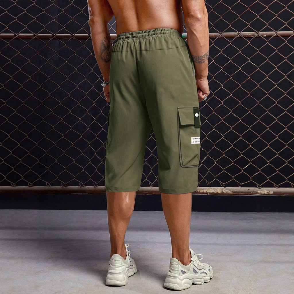 Taille de l'Europe Thin Straight Cropped Pantalons homme Cargo Short d'été Ove de sport des garçons