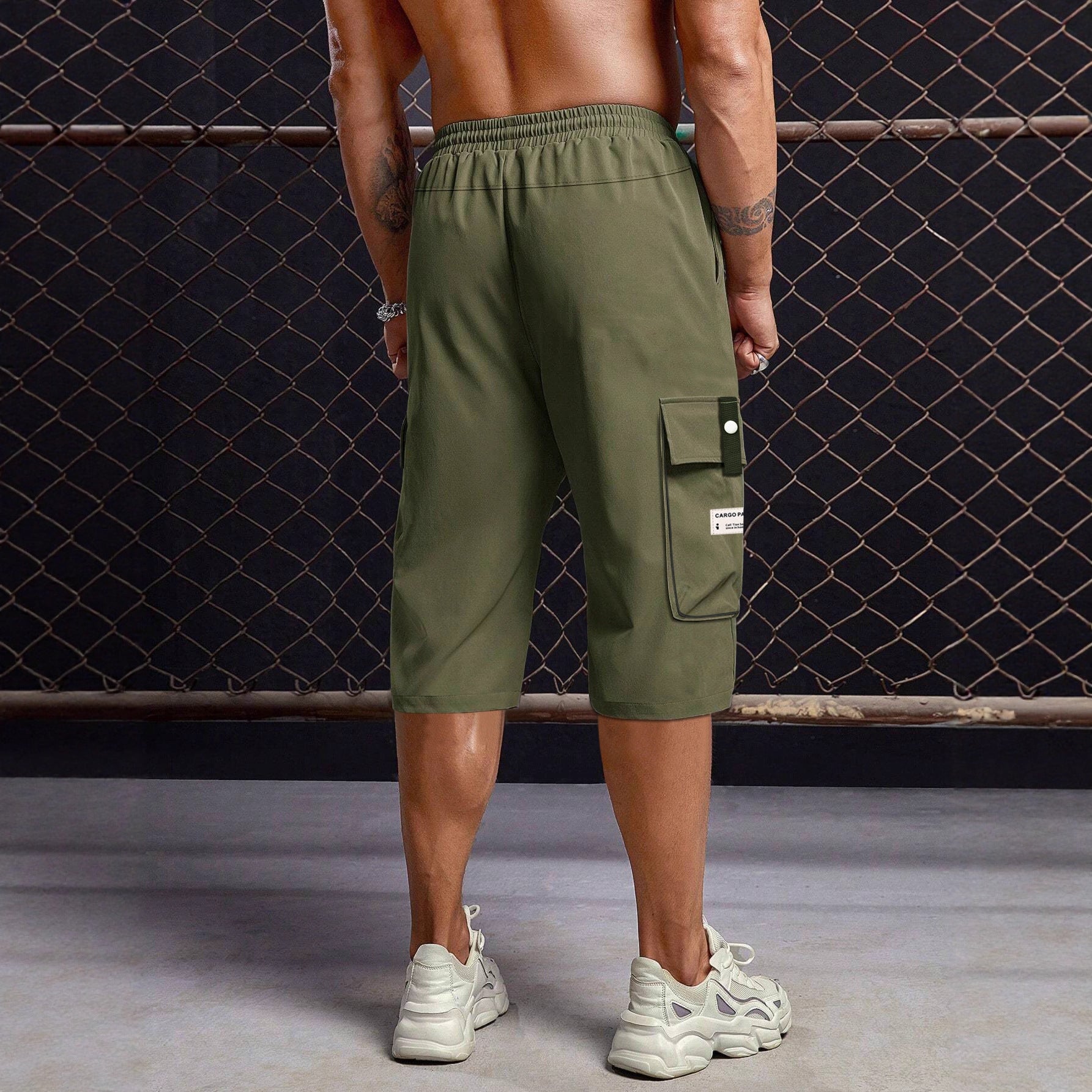 Taille de l'Europe Thin Straight Cropped Pantalons homme Cargo Short d'été Ove de sport des garçons