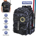 42L&11Gal sac à dos de pêche grande capacité de pêche sac de rangement avec porte-rodes 16-P