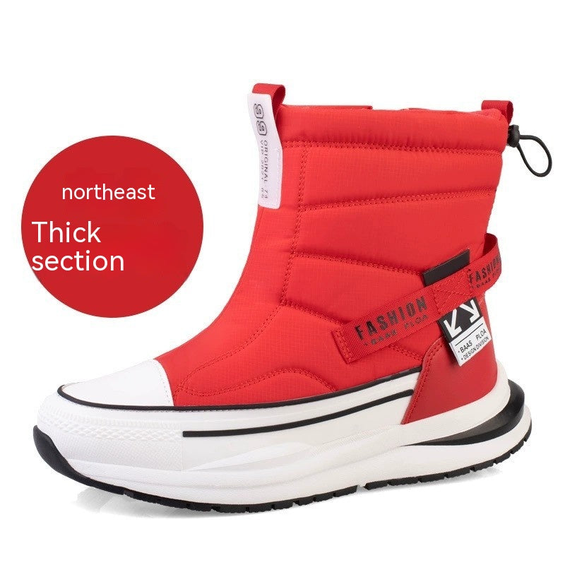 Doublure de laine d'hiver Waterproof Chaussures de coton Casual Hommes