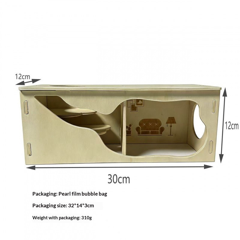 Hamster en bois détachable observation et maison de jeux hideaway