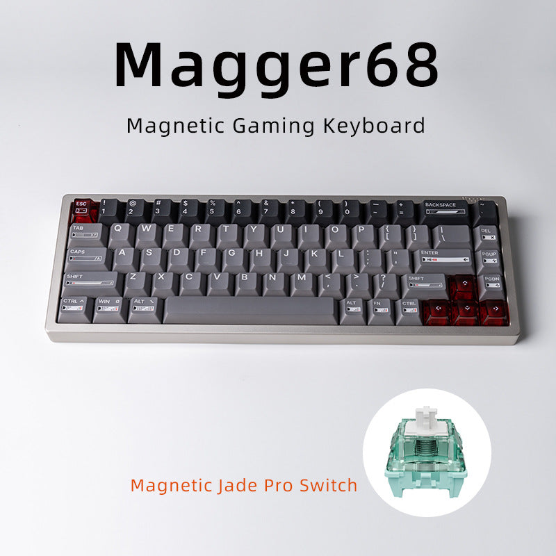 Magnetic blanc porcelaine Jade 68 clé aluminium Tuo clavier