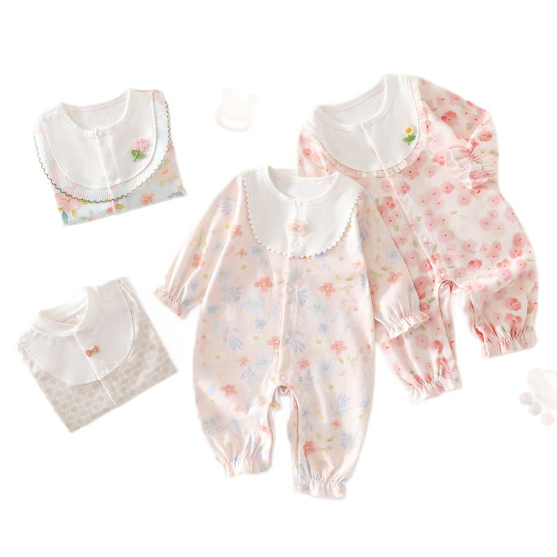Classe A Pure coton bébé Romper printemps automne osseux manches longues costume bébé