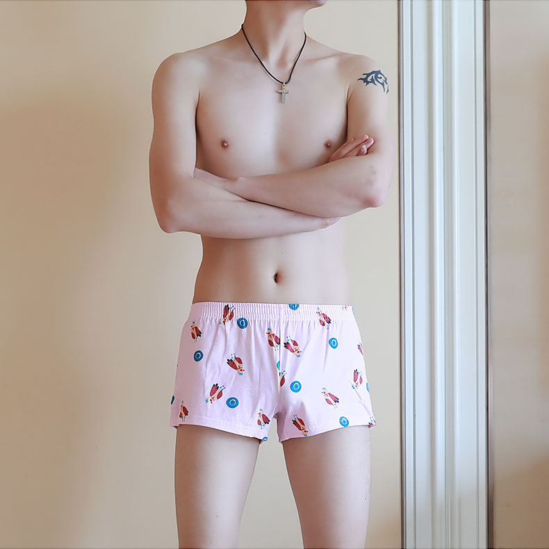 Sous-vêtements pour hommes Boxers imprimés en coton
