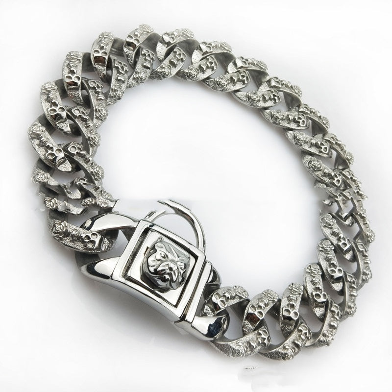 Collier de collier en acier inoxydable Crâne