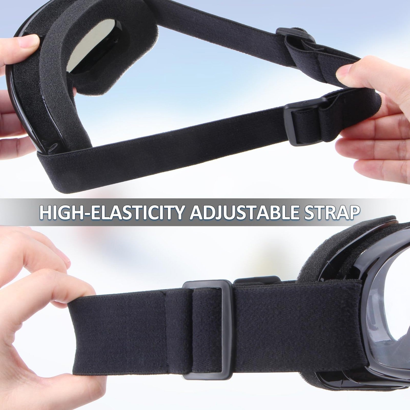 Gants de moto Fit sur les lunettes Dirt vélo Ski Anti-Fog Shatterproof UV400