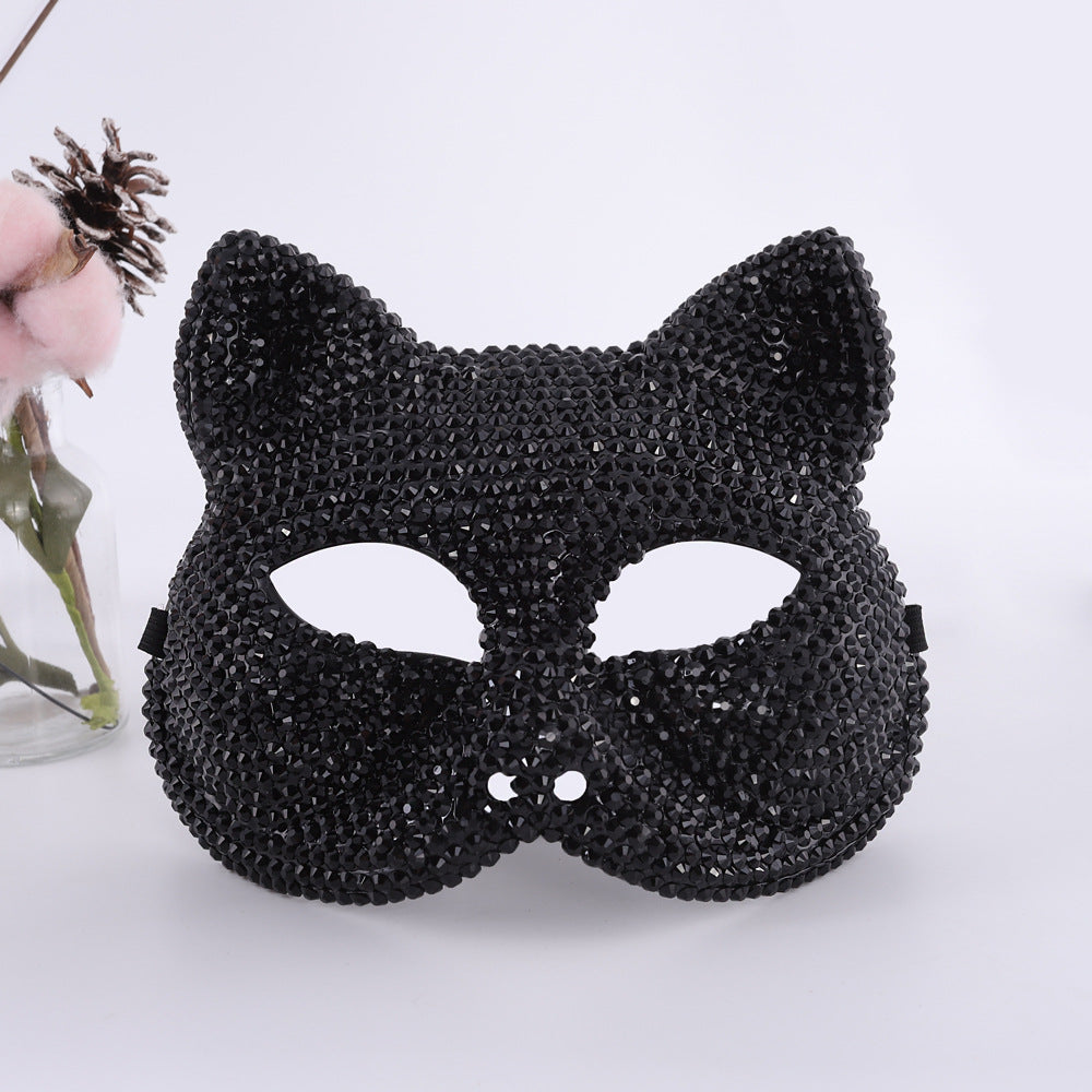 Masque de mode de la fête de bal d'Halloween incrusté de diamants