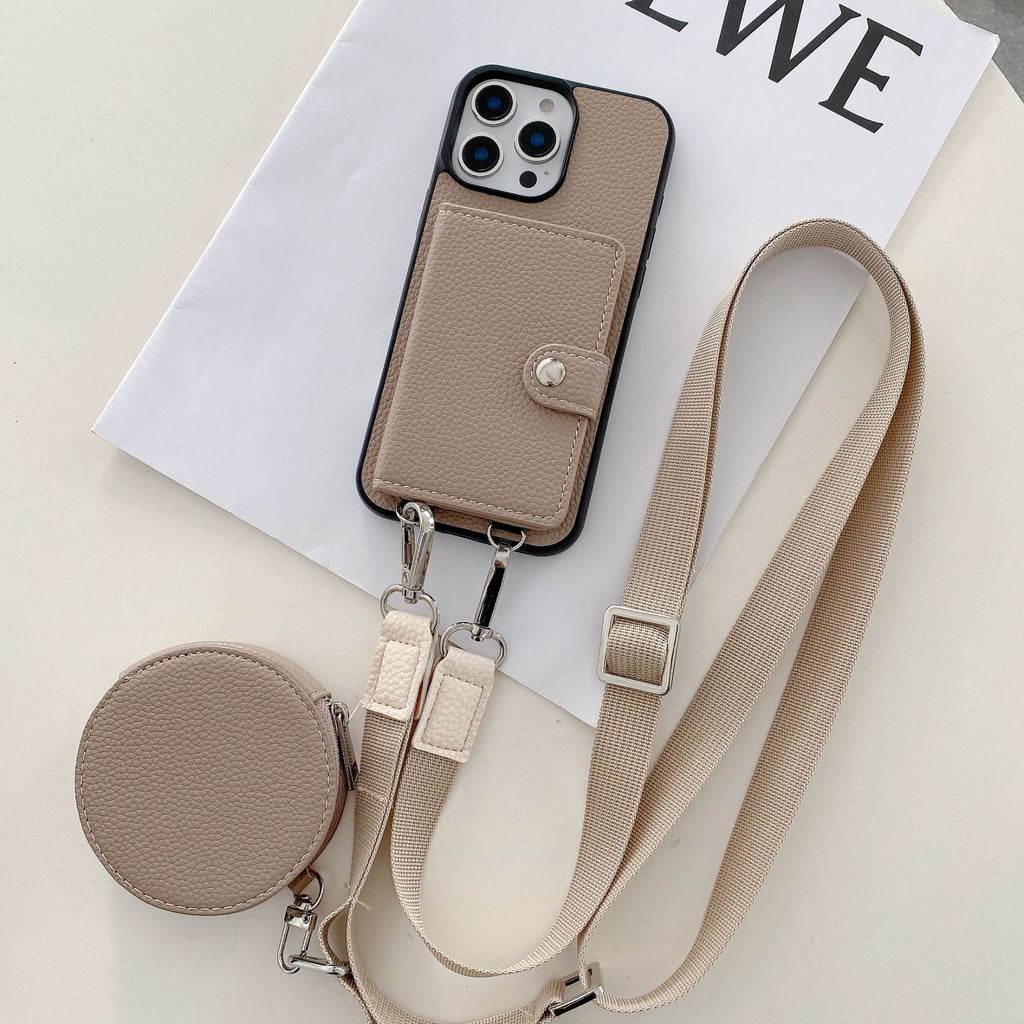 Housse de téléphone de lanyard de carte