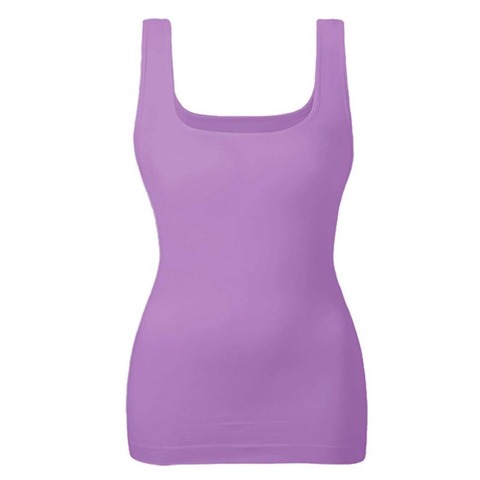 Tummy Control Femme Formewear Tank Tops Seamless Square Neck Compression Tops Slimming B