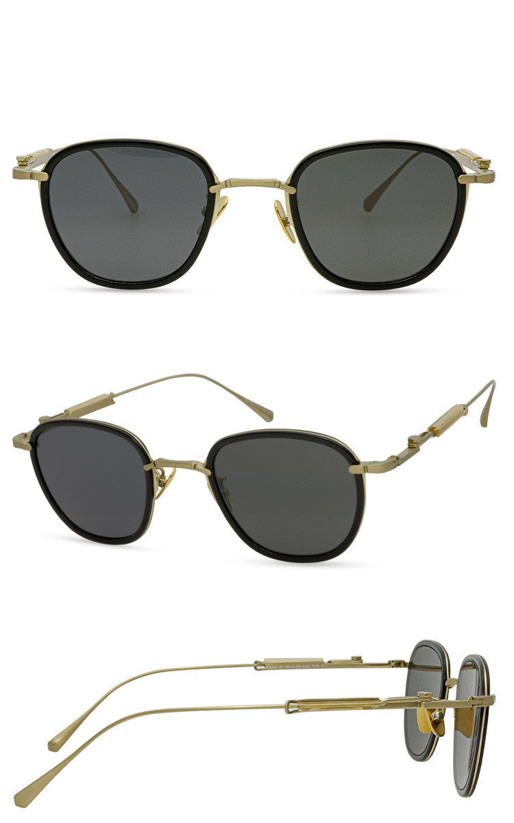 Lunettes de soleil en polygone de titane polaire classique