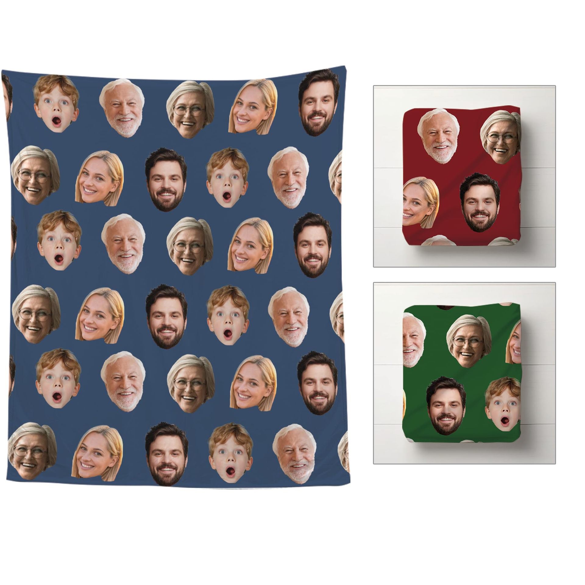 Blanket personnalisé avec photos et texte