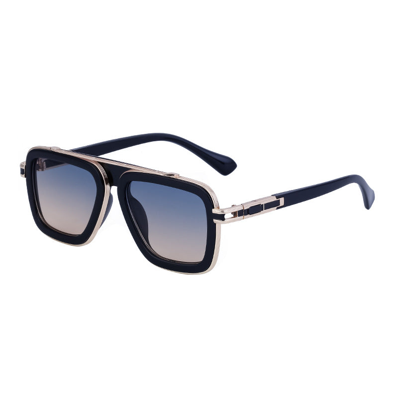 Lunettes de soleil retro carrées européennes et américaines pour hommes et femmes