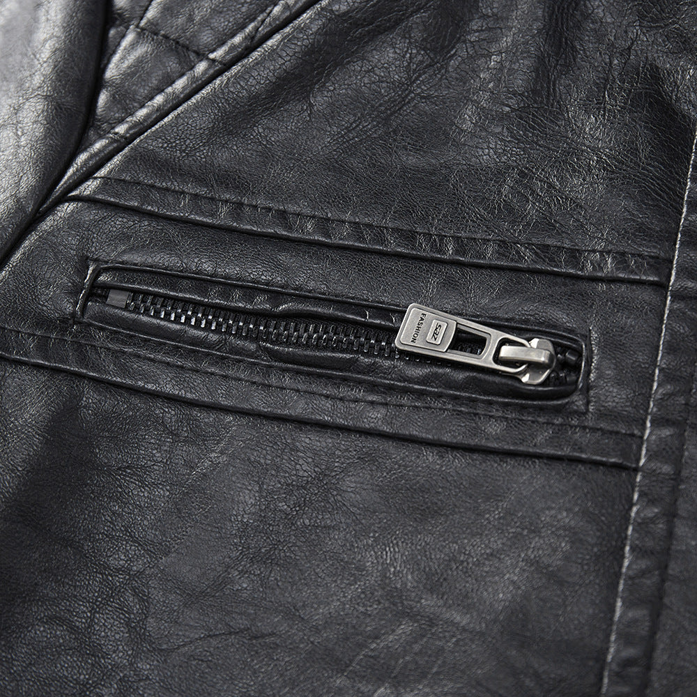 Veste en cuir Trendy Pocket Pu personnalisé