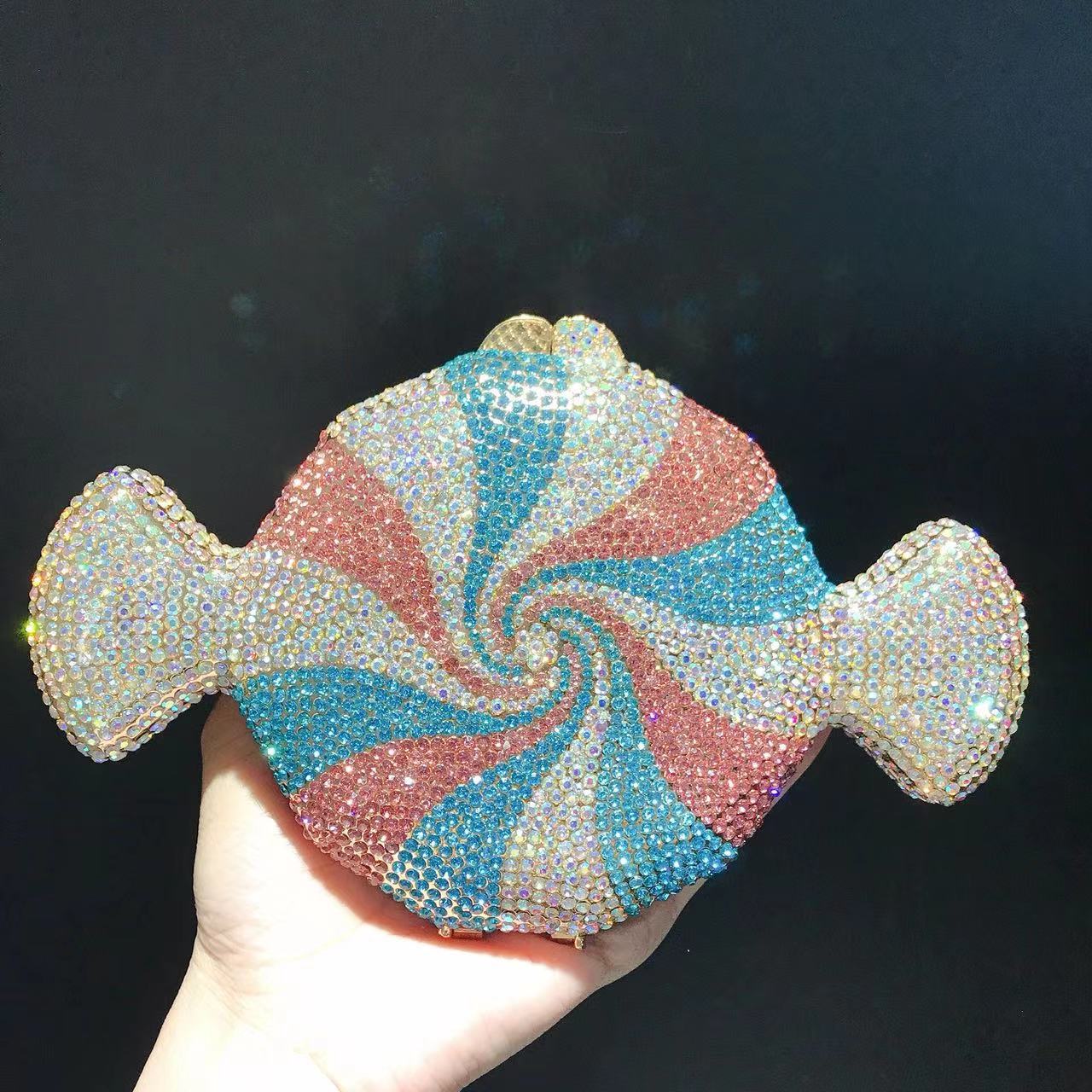 Clutch diamant en forme de boîte de diamants pour femmes