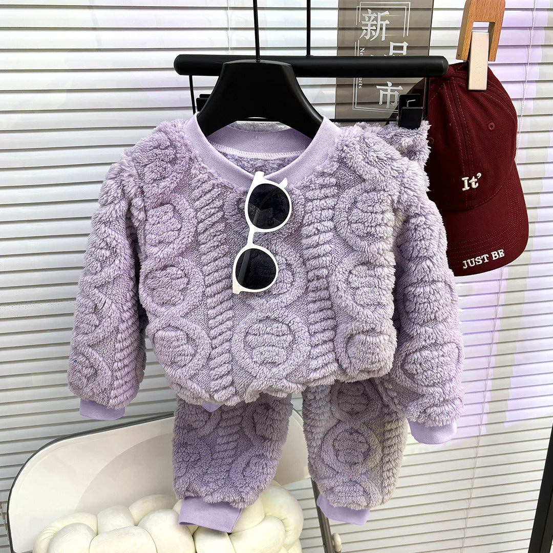 Pyjama de style coréen pour filles en couleur solide