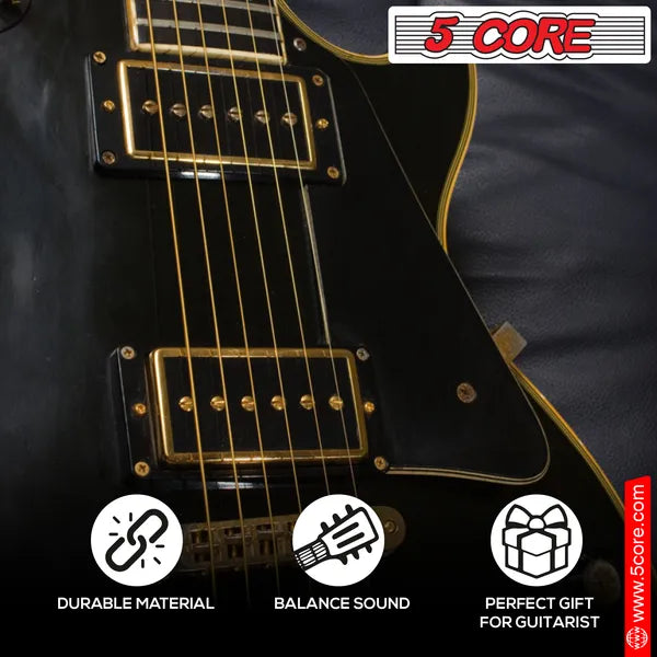 5 Core Acoustic Guitar 6 String Set Medium Gauge Steel Carbon Core Bright Powerful Tone He