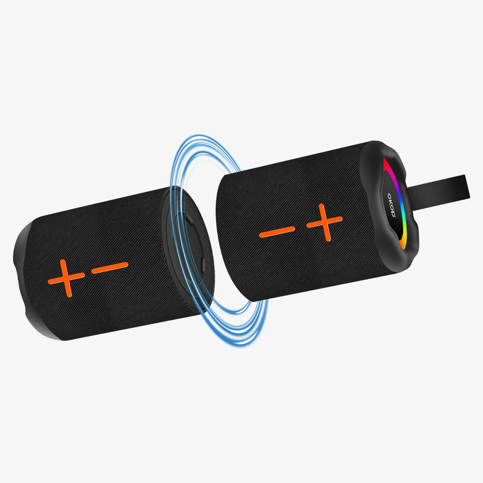 Haut-parleur Bluetooth sans fil KP-858 le plus vendu doté d'un portab modulaire à double unité