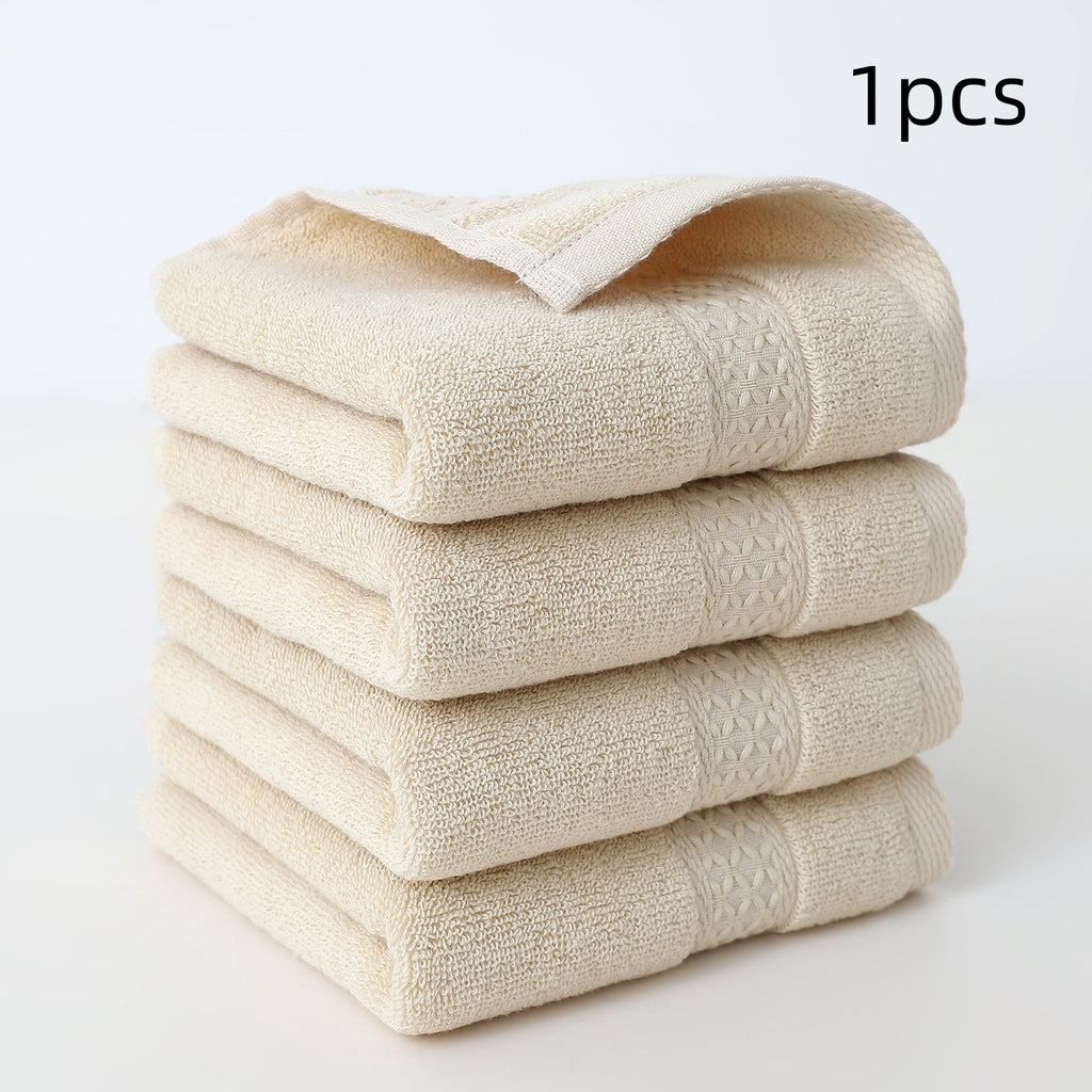 Serviette à main en coton pur simple Serviette à visage de ménage douce et absorbante