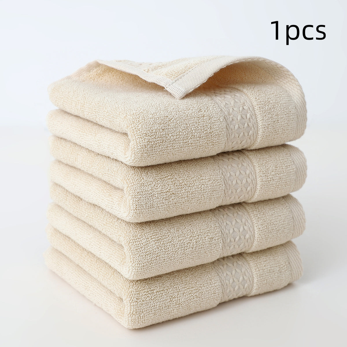 Serviette à main en coton pur simple Serviette à visage de ménage douce et absorbante