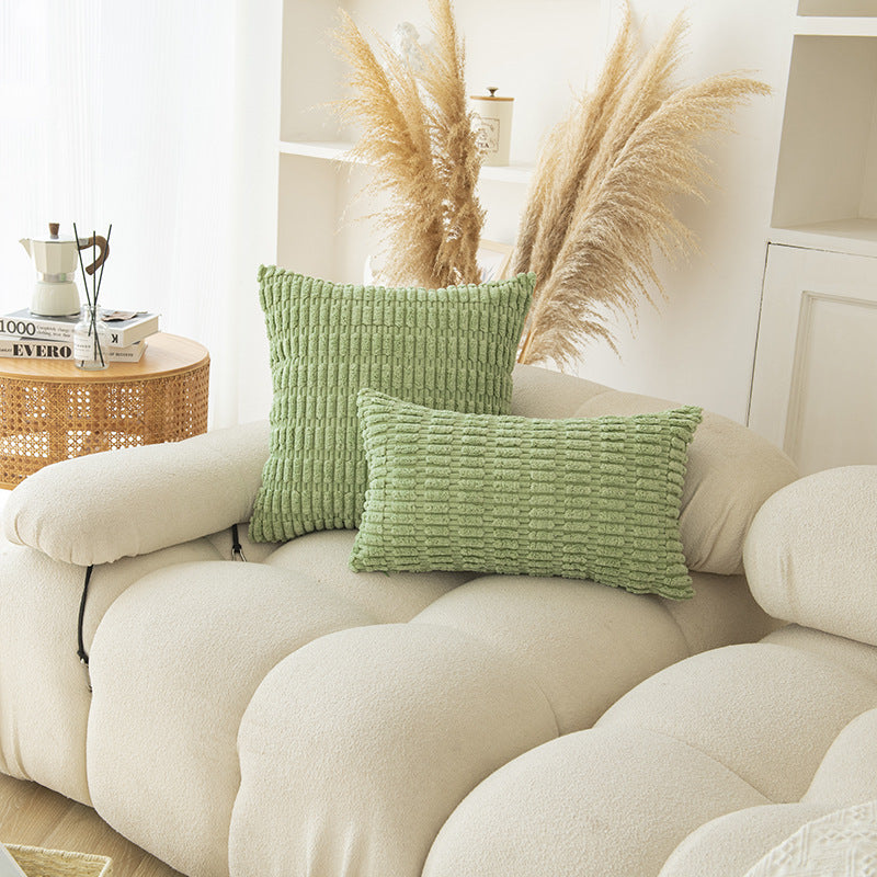 Moderne Minimalist Corduroy Couvercle de coussin de canapé en grain de blé