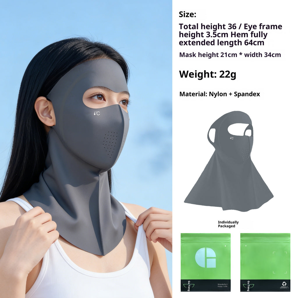 Masque du visage de la soie de glace d'été pour les femmes