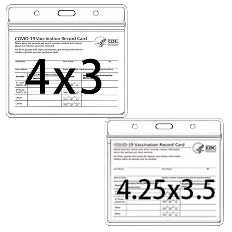 Porte-carte verticale en PVC transparent