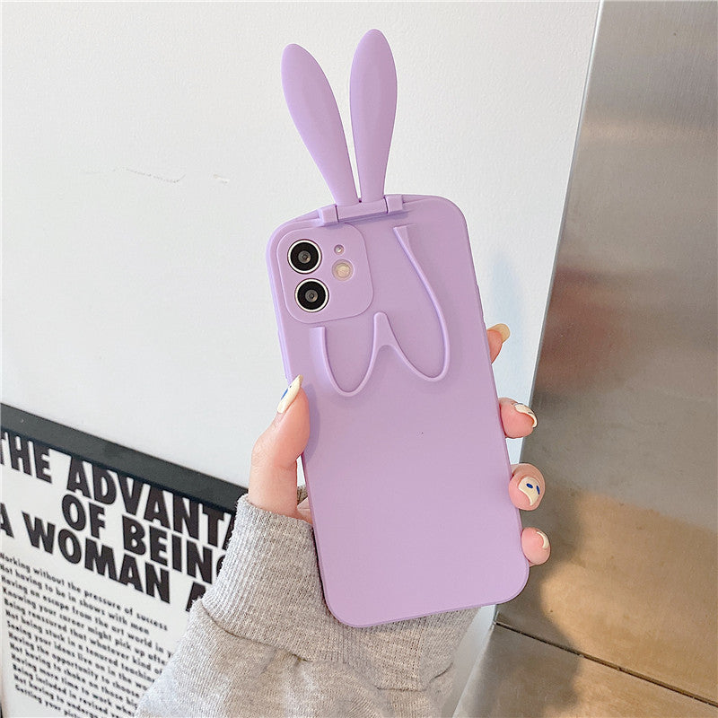 Cas de téléphone anti-goutte créative Bunny Ear Stand