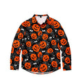 Chemises Homme Halloween à manches longues pour le commerce extérieur Imprimé casual mode tout-match