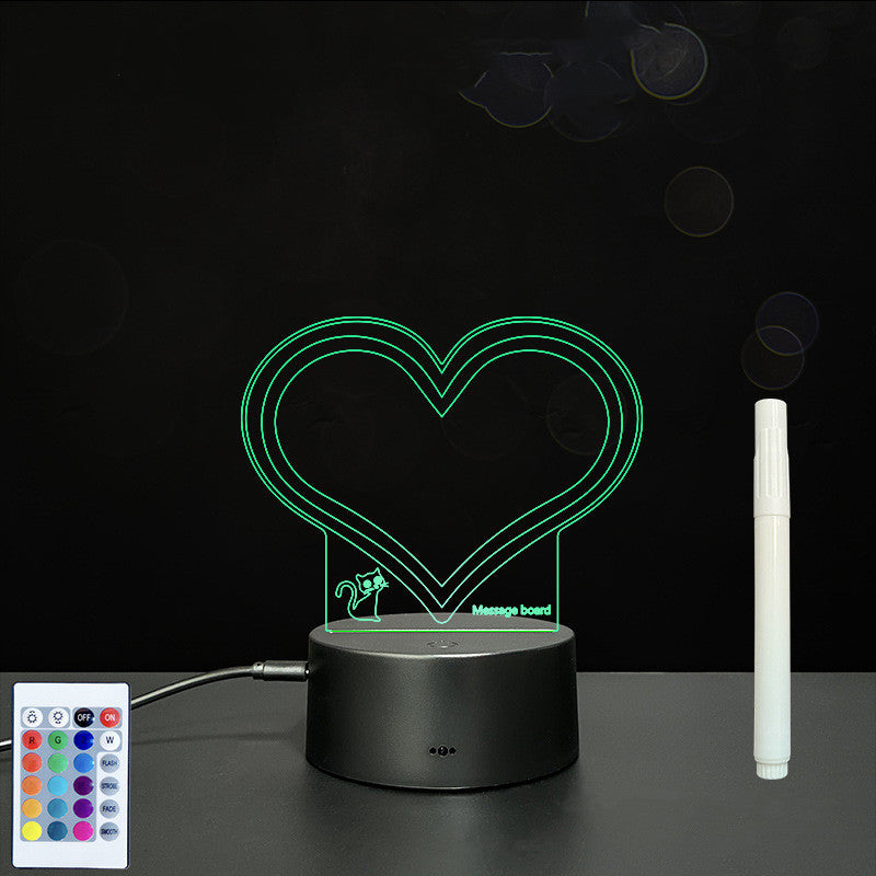 3D Acrylique Conseil d'écriture Message Tableau de lumière LED