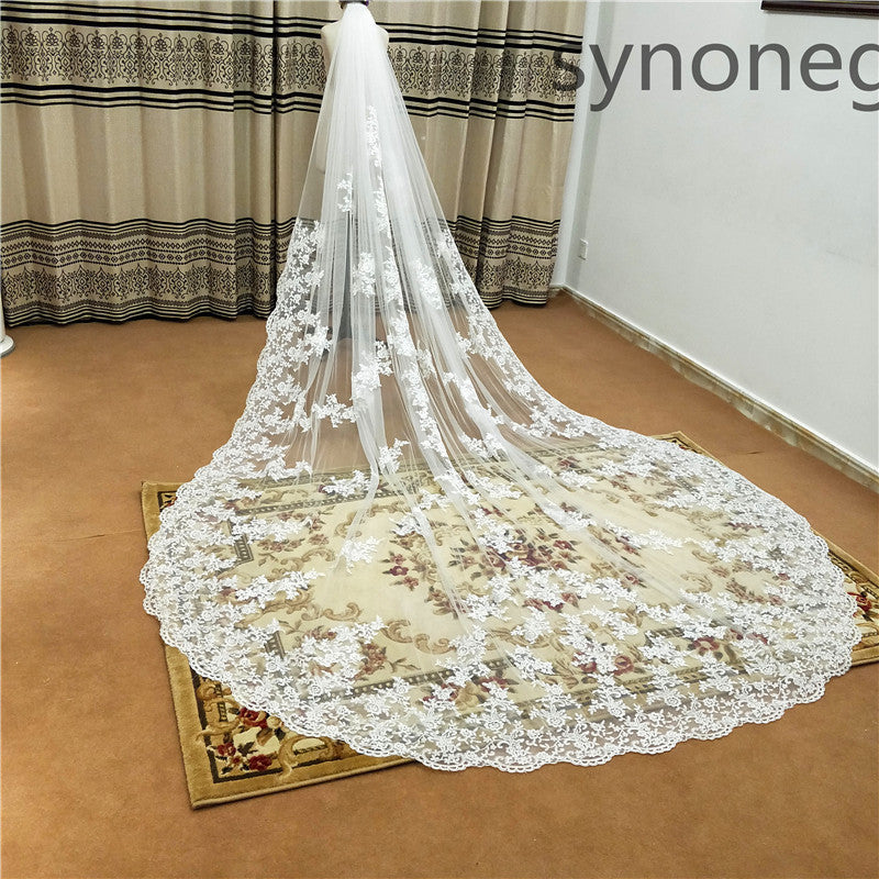 Modèle Cathédrale Longueur Dentelle de mariée Veil