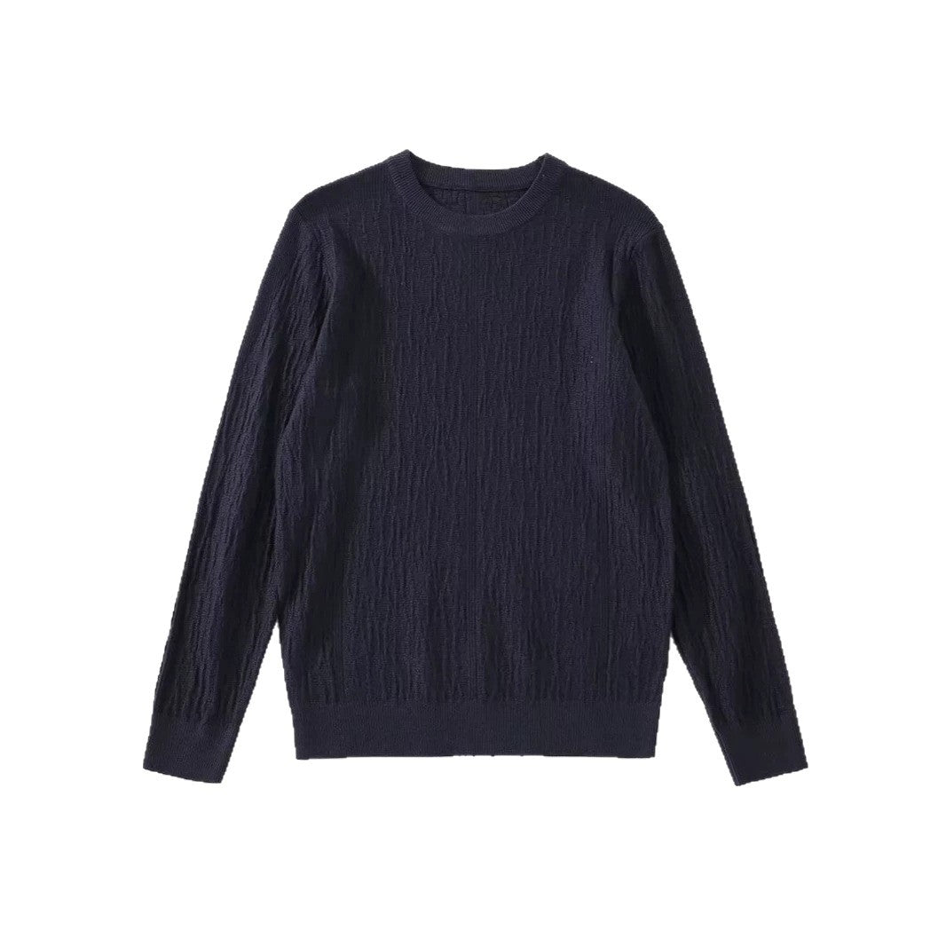 Chandail de base Jacquard à col solide pour hommes SpringAutomn