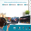 Moniteur portable à double écran de 14 pouces pour extension d'affichage externe pour ordinateur portable