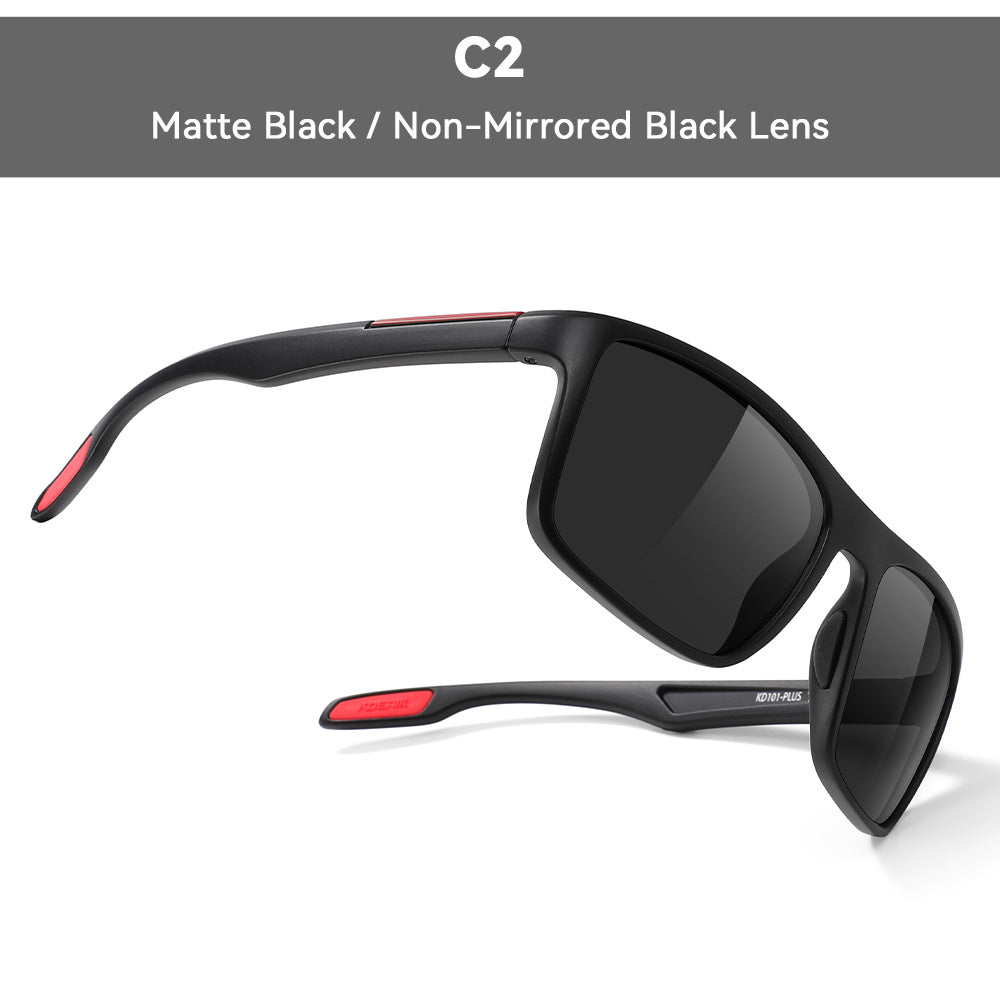 Lunettes de soleil polarisés à cadre carré KDEAM